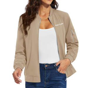 Blousons bombardiers personnalisés de super qualité pour hommes et femmes vente en gros de qualité imperméable Blouson bombardier court pour femmes de grande taille nouveau design pour la gym - Product Image 2