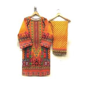 Conjunto de ropa de invierno pakistaní indio de 2 piezas de talla grande para mujer de alta calidad, algodón bordado listo para usar, Kurta Natural ODM - Product Image 1