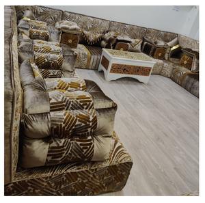 Sofá estilo Majlis árabe, diseño clásico, elegante conjunto para sala de estar, asientos de esquina de lujo, diseño que ahorra espacio - Product Image 1