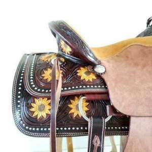 Vente en gros de selle de siège Western rugueux en cuir de qualité supérieure nouveau design pour l'équitation prix compétitif - Product Image 3