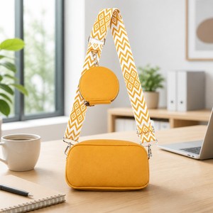 Sac bandoulière grande capacité pour femme, couleur unie, avec large sangle, nouveau style 2025, sac de banlieue décontracté - Product Image 3