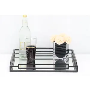 Plateau en métal fait main tendance, écologique, style américain, plaqué argent, décoration de luxe pour la maison, matériau plastique, sûr, exportation mondiale - Product Image 2