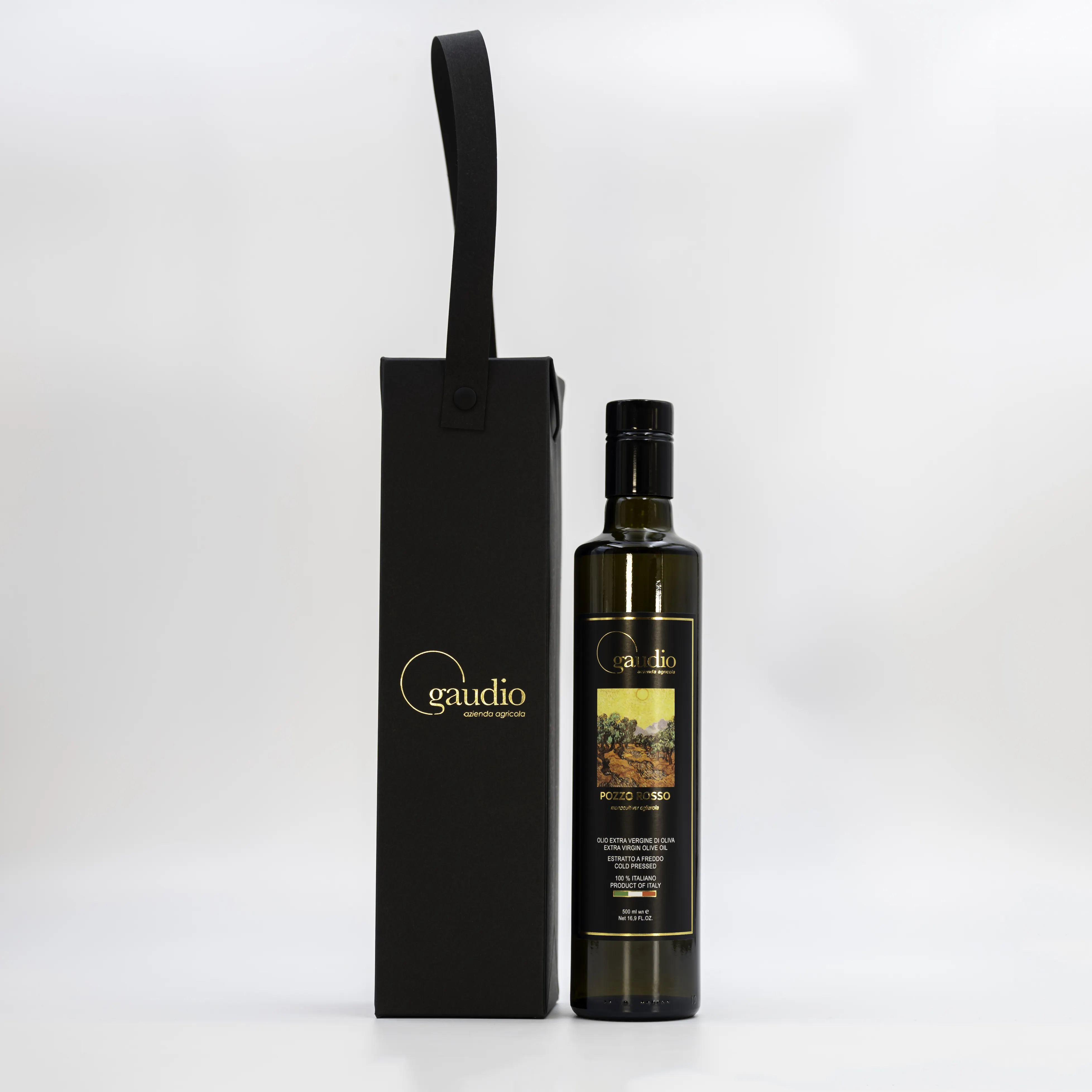 Hecho en Italia EVOO exprimidor de prensado en frío sabor delicado aceite de oliva virgen extra botella de vidrio de 500ml para cocinar y condimentar