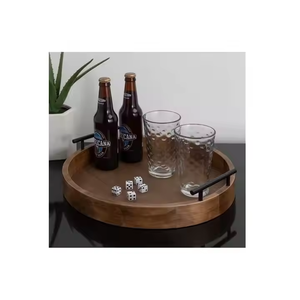 ถาดเสิร์ฟอาหารทำจากไม้อะคาเซียแบบกลับด้านได้ถาดเสิร์ฟไม้ธรรมชาติสำหรับเสิร์ฟอาหารโดยงานฝีมือรูปพระจันทร์เสี้ยว - Product Image 2