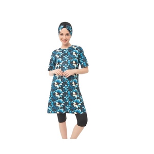 ชุดว่ายน้ำแบบใหม่ที่เรียบง่าย เป็นมิตรกับสิ่งแวดล้อม แห้งเร็ว สำหรับสตรีมุสลิม สวมใส่สบาย แขนยาว ฮิญาบ บุรก้า ปกปิดมิดชิด สปอร์ต อิสลามิก - Product Image 3