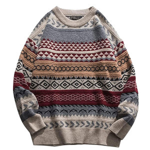 Pull en mohair pour homme, logo personnalisé, jacquard, lettres, luxe, col rond côtelé, streetwear, pull en laine mohair tricoté pour homme - Product Image 1