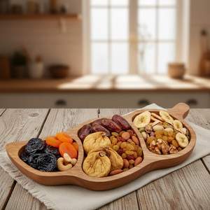 Bandeja de Servir de Madera Más Vendida, Natural, Templada, Pulida, Duradera, Portátil, Ecológica, Disponible para Uso - Product Image 3