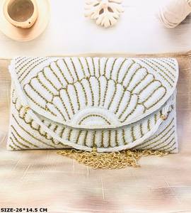 Nouvelle pochette pour femme design faite à la main élégante nouveauté perles de pierre de mode fermeture magnétique pour la fête nuptiale soirée mariage - Product Image 3