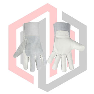 Guantes de Soldadura de Cuero Vacuno Resistentes, de Alta Resistencia, con Mango Corto, Antidesgarros, Anticorte, Antiestáticos, de 11 oz de Grosor - Product Image 5