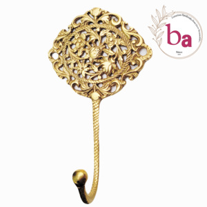 Antique Cast Iron <b>Wall</b> Coat Hooks & Keychain <b>Hangers</b> Filigree Moroccan Style Export Quality Brass High End Product Category - Product Image 1