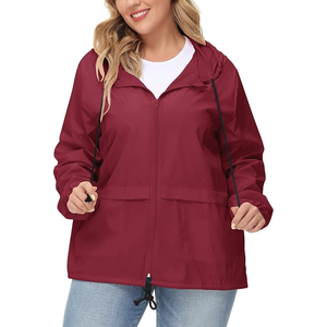 Women's River Rain Jacket Women's <b>Long</b> Hooded Rain Jacket Outdoor <b>Raincoat</b> Windbreaker with Hooded Denim Jacket - Product Image 1