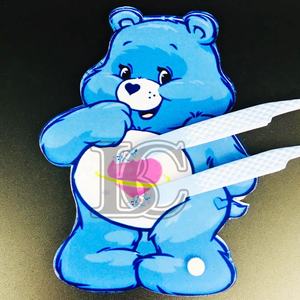 Azulejos acrílicos sostenibles para pestañas, hermosos azulejos de extensión de pestañas con diseño de oso de cuidado en Color azul, herramientas de belleza de visón - Product Image 6