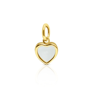 Corazón colgante de oro con nácar - Product Image 1