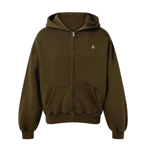 Sweat-shirt à capuche en coton 100% pour homme, coupe ample, poche kangourou, tissu polaire, coupe classique, uni, teinture unie - Product Image 6