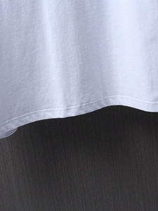 T-shirt épais à col rond pour hommes, 100% coton, style streetwear personnalisé, OEM 250 g/m² - Product Image 3