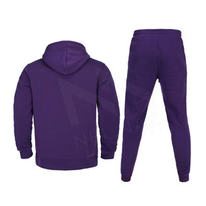 Ensemble de survêtements en molleton 100% coton pour hommes de haute qualité avec logo personnalisé Streetwear pantalon de survêtement uni à capuche grande taille - Product Image 2