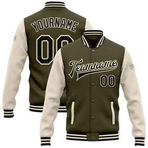 Veste d'université d'équipe Vêtements d'extérieur personnalisés de style baseball avec manches en laine et cuir et logo de marque OEM brodé de haute qualité - Product Image 6