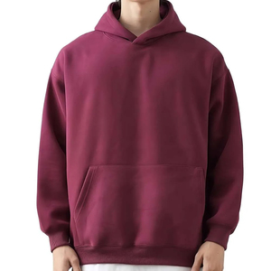 Sweat-shirt à capuche en tricot imperméable surdimensionné pour homme Coupe ample Coupe-vent avec logo Style de survêtement écologique - Product Image 3