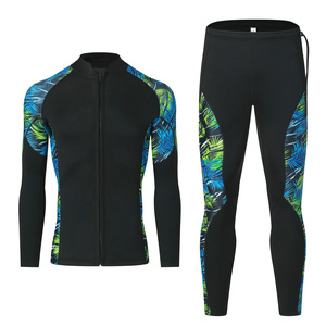 Traje de neopreno de 2 piezas para hombre y mujer, traje de baño térmico separado para surf, esnórquel, pesca submarina, buceo de otoño - Product Image 3