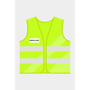 Chaleco de Seguridad Reflectante Verde Personalizable, Transpirable e Impermeable, de Poliéster, con Logotipo Personalizable - Product Image 1