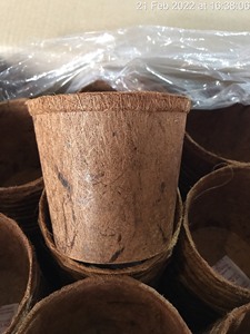 Récipients en fibre de coco organique Offre Spéciale pour les transplantations de démarreurs de graines et l'utilisation directe du sol - Product Image 3