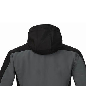 Chaqueta Softshell con capucha y logotipo personalizado, chaquetas largas reflectantes para exteriores, características a prueba de viento y cierre de cremallera - Product Image 6
