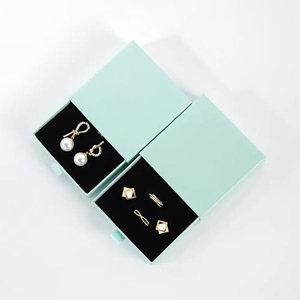 Boîte de rangement de bijoux en papier avec logo personnalisé de luxe en gros petit cadeau à motif carré unique pour colliers boucles d'oreilles bagues - Product Image 3