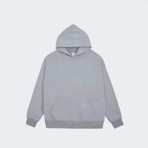 เสื้อฮู้ดครอปผู้ชายคุณภาพสูง ผ้าเฟรนช์เทอร์รี่ คอตตอน ทรงโอเวอร์ไซส์ สไตล์ดิสเทรส หนานุ่ม - Product Image 3