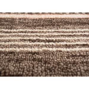 Alfombra de Lana Anudada a Mano Color Beige Marrón Tomillo LCA-882, Diseño Abstracto a Rayas, para Entrada, Pasillo, Rectangular, Tipo Rompecabezas, para el Hogar - Product Image 3