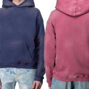 Pull pour garçons imprimé de logo personnalisé de haute qualité sweat à capuche délavé au soleil 100% coton lavé à l'acide solide vêtements d'hiver en vrac OEM - Product Image 3