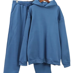 Nuevo conjunto de chándal de 2 piezas de gran tamaño para hombre, ajustado, de secado rápido, transpirable, de algodón, Polar, Jogger, con capucha, estampado de talla grande, Invierno - Product Image 6