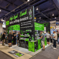 20x20ft Car Trade Show Booth Display Seg Fabric Expo Stand Fair Stall Stand Stand d'exposition modulaire rétro-éclairé