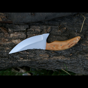 2023 cuchillo de caza de acero de Damasco de alto carbono personalizable hecho a mano supervivencia Camping cuchillo de bolsillo mango de madera OEM Industrial - Product Image 3