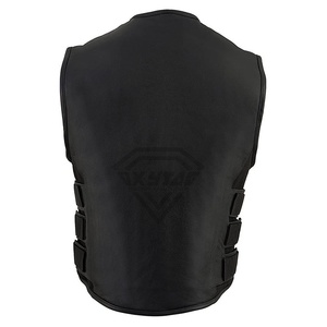 Chaleco de Cuero para Motocicleta sin Mangas, Resistente, para Uso en Exteriores, Moda Motociclista, Viajes de Aventura, para Hombre - Product Image 2