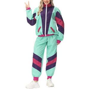 Unisex Custom Windbreaker <b>Suit</b> XL Two-Piece Zip-Up <b>Jacket</b> and Jogger Shorts Set Women's Sportswear with Designer Touch - Product Image 2