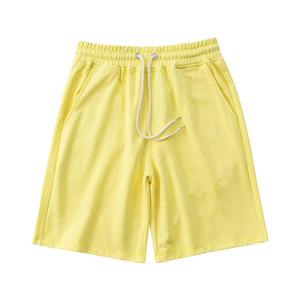 Shorts en molleton pour hommes, tissu doux en coton, vêtements décontractés d'été, taille élastique, coupe décontractée, vêtements de détente - Product Image 5
