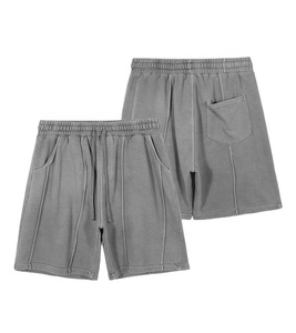 Men High Quality 100% Cotton Sweat Shorts Casual Loose Shorts Sportswear Running <b>Athletic</b> for Mens Wear Black Sweat Shorts - Product Image 5