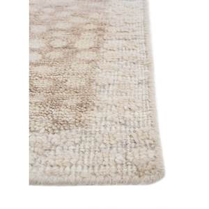 Alfombras de Lana Anudadas a Mano AKWL-1473, Estilo Boho Abstracto a Rayas para Entrada, Pasillo, Color Beige Tomillo y Marrón, Rectangular - Product Image 4