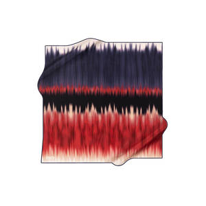 Navy Blue <b>Red</b> Digital Print Silk Square <b>Scarf</b> Designer Luxury Long Satin <b>Scarf</b> for Spring Summer - Product Image 1