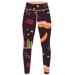 Leggings de yoga taille haute taille moyenne pour femmes impression graphique couleur unie tricoté Sublimation broderie écran impression numérique pour - Product Image 4