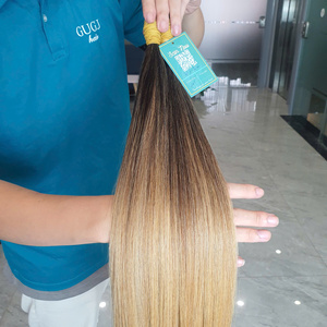 Extensions de cheveux humains vietnamiens bruts, double épaisseur, non-Remy, lisses comme des baguettes, de 8 à 30 pouces, en vrac, toutes couleurs - Product Image 1