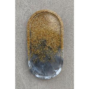 Bandeja Decorativa de Resina para un Estilo de Hogar Elegante, Bandeja para Servir Pasteles, Jugos y Alimentos para el Hogar y Hoteles - Product Image 1