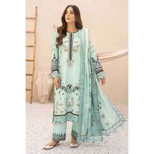 Bohemian Style 3 PC Set Karandi Printed Embroidered Chiffon <b>Shirt</b> Shawl Trousers Dupatta Indian Pakistani Anarkali Dresses - Product Image 1