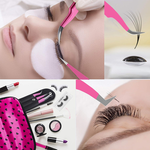 Pince à cils inclinée à revêtement dégradé à prix d'usine avec des outils d'extension de cils à bas prix pour les cils à vendre - Product Image 4