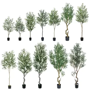 High Quality Artificial Faux Olive Tree With Pot For Nordic Home Living Room Landscape Decoration