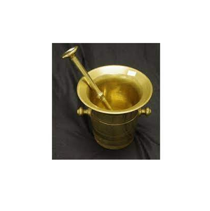 ที่ใส่เครื่องบดหินทองเหลืองสำหรับกระเทียมเครื่องเทศสมุนไพรเครื่องครัวร้านอาหารและใช้สำหรับงานเซล - Product Image 2