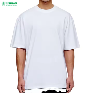 T-shirts pour hommes coupe classique, vierges, 200 GSM, coupe oversize, 100% coton biologique, écologiques, anti-boulochage, Pro Club, vente en gros - Product Image 5