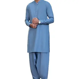 남성 캐주얼웨어 및 전통복을위한 정통 파키스탄 무슬림 Shalwar kameeez 고품질 디자이너 의류