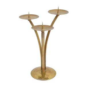 Bougeoir en métal de style antique avec décoration en forme d'arc, style métallique, pilier pour la maison, l'hôtel, la table, décoration de Noël, bougeoir décoratif - Product Image 4