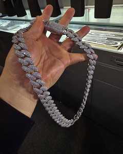 Cadena Cubana de Moissanita VVS, Collar Hip Hop de Plata de Ley 925 con Cadena Cubana de 26 mm y 100 g - Product Image 2